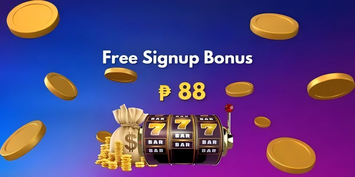 Promotion banner with golden slot reels and a welcome bonus call to action